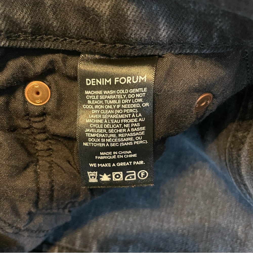 Denim Forum The Yoko High Rise Slim Black Button Fly Jeans - Picture 11 of 14